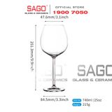  IDELITA 88BG66 - Ly thủy tinh Pha Lê IDELITA Danube Melodic Burgundy wine Crystal glasses 740ml | Thủy Tinh Pha Lê Cao cấp 