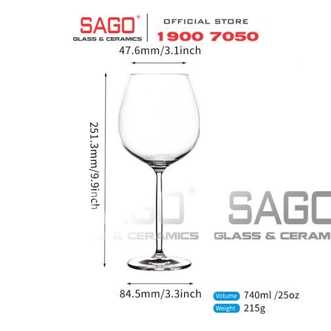  IDELITA 88BG66 - Ly thủy tinh Pha Lê IDELITA Danube Melodic Burgundy wine Crystal glasses 740ml | Thủy Tinh Pha Lê Cao cấp 