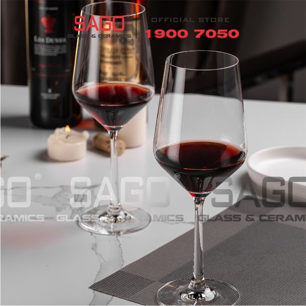  IDELITA 83BJ54 - Ly thủy tinh Pha Lê IDELITA Diamond Red Wine Crystal Glasses 540ml | Thủy Tinh Pha Lê Cao cấp 