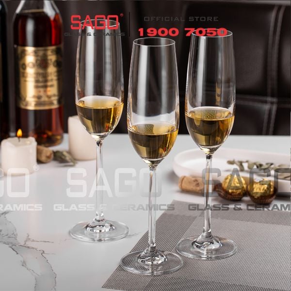  IDELITA 88CP25 - Ly thủy tinh Pha Lê IDELITA Danube Melodic Flute Champagne Crystal glasses 250ml | Thủy Tinh Pha Lê Cao cấp 