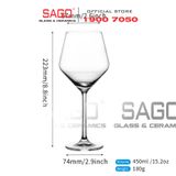  IDELITA 83BG45 - Ly thủy tinh Pha Lê IDELITA Diamond Red Wine Crystal Glasses 450ml | Thủy Tinh Pha Lê Cao cấp 