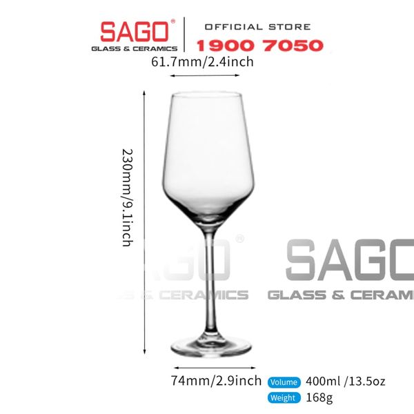  IDELITA 83CD45 - Ly thủy tinh Pha Lê IDELITA Diamond White Wine Crystal Glasses 400ml | Thủy Tinh Pha Lê Cao cấp 