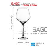  IDELITA 83BG68 - Ly thủy tinh Pha Lê IDELITA Diamond Red Wine Crystal Glasses 680ml | Thủy Tinh Pha Lê Cao cấp 