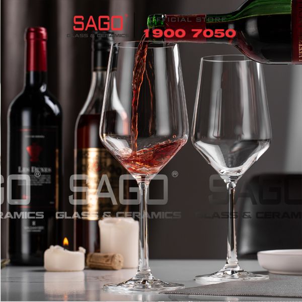  IDELITA 83BJ54 - Ly thủy tinh Pha Lê IDELITA Diamond Red Wine Crystal Glasses 540ml | Thủy Tinh Pha Lê Cao cấp 