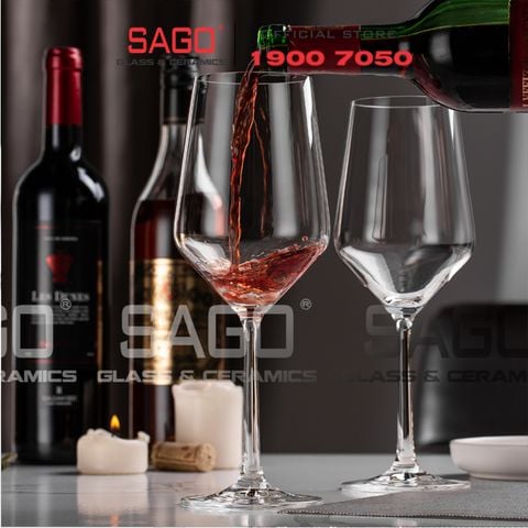  IDELITA 83BJ54 - Ly thủy tinh Pha Lê IDELITA Diamond Red Wine Crystal Glasses 540ml | Thủy Tinh Pha Lê Cao cấp 