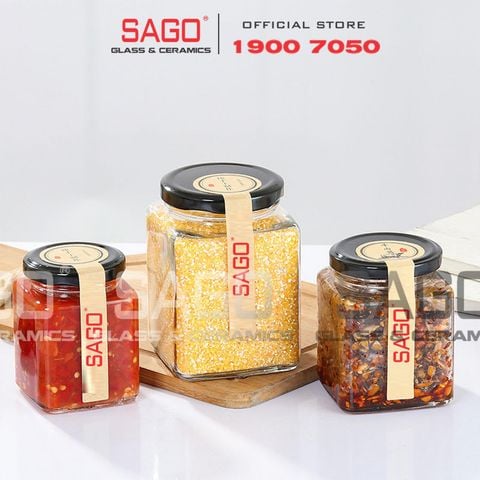  Hũ Thủy Tinh Vuông Nắp thiết Cao Cấp | Tùy Chọn Dung Tích 