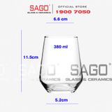  Deli ES7018.1 - Ly Thủy Tinh Deli Legxiton Hi Ball 380ml | Thủy Tinh Cao Cấp 