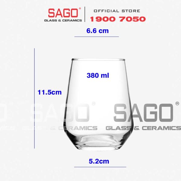  Deli ES7018.1 - Ly Thủy Tinh Deli Legxiton Hi Ball 380ml | Thủy Tinh Cao Cấp 