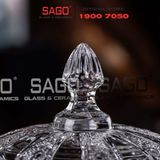  DELI DSTG15 - Thố Mứt Thủy Tinh , Hũ Kẹo Thủy Tinh 03 Chân Deli Candy Jar Glass | Thủy Tinh Cao Cấp 