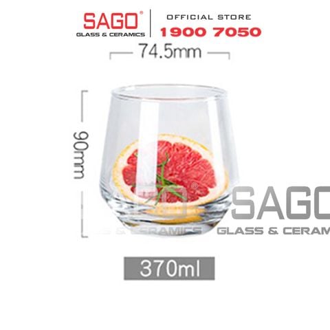  Deli ES7018.2 - Ly Thủy Tinh Deli Lexington Rock 370ml | Thủy Tinh Cao Cấp 