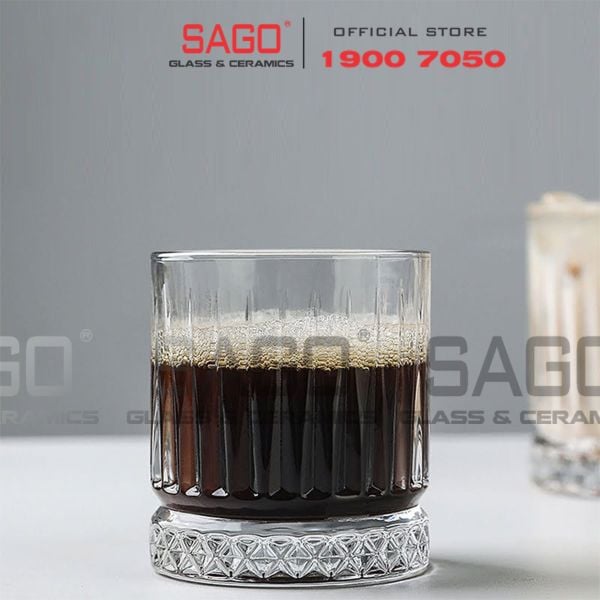  INS DM327.2 - Ly Thủy Tinh INS Diamonds Elisa Rock Glass 270ml | Thủy Tinh Cao Cấp 