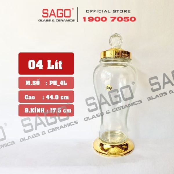  PH 4.0 - Bình Sâm Phú Hòa 4.0 Lít | Bình Sâm Cao Cấp Việt Nam 