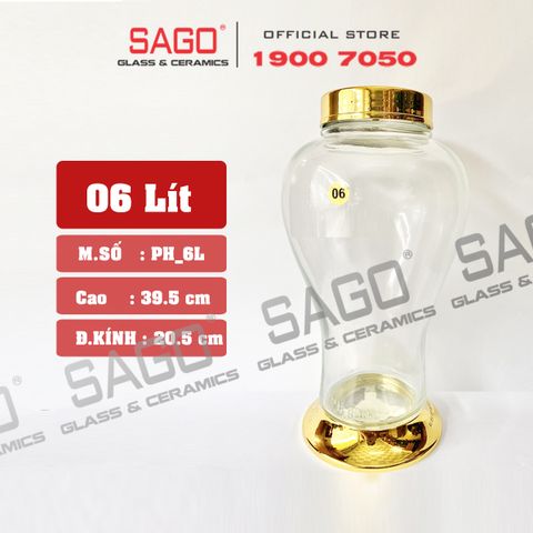  PH 6.0 - Bình Sâm Phú Hòa 6.0 Lít | Bình Sâm Cao Cấp Việt Nam 