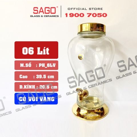  PH 6.0 - Bình Sâm Phú Hòa 6.0 Lít | Bình Sâm Cao Cấp Việt Nam 