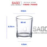 Union 323 - Ly Thủy Tinh Union Sanmarino Shot Glass 60ml | Thủy Tinh Cao Cấp Nhập Khẩu Thái Lan 
