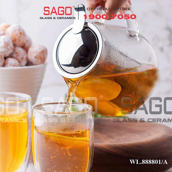  Wilmax England 888801/A - Bình Trà Thủy Tinh Wilmax Thermo Tea Pot 600ml | Thủy Tinh Cao Cấp Chịu Nhiệt 