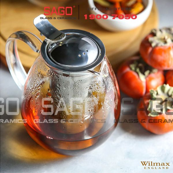  Wilmax England 888801/A - Bình Trà Thủy Tinh Wilmax Thermo Tea Pot 600ml | Thủy Tinh Cao Cấp Chịu Nhiệt 