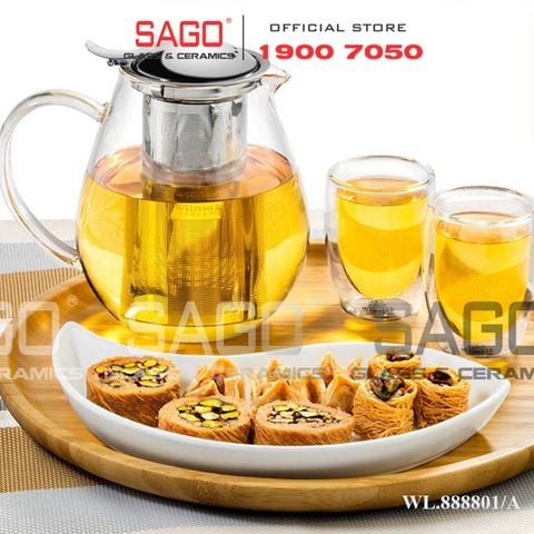  Wilmax England 888801/A - Bình Trà Thủy Tinh Wilmax Thermo Tea Pot 600ml | Thủy Tinh Cao Cấp Chịu Nhiệt 