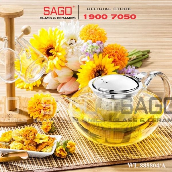  Wilmax England 888804/A - Bình Trà Thủy Tinh Wilmax Thermo Tea Pot 650ml | Thủy Tinh Cao Cấp Chịu Nhiệt 