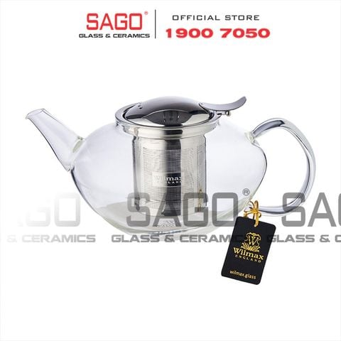  Wilmax England 888805/A - Bình Trà Thủy Tinh Wilmax Thermo Tea Pot 1050ml | Thủy Tinh Cao Cấp Chịu Nhiệt 