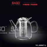  Wilmax England 888807/A - Bình Trà Thủy Tinh Wilmax Thermo Tea Pot 600ml | Thủy Tinh Cao Cấp Chịu Nhiệt 