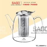  Wilmax England 888809/A - Bình Trà Thủy Tinh Wilmax Thermo Tea Pot 1450ml | Thủy Tinh Cao Cấp Chịu Nhiệt 