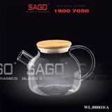  Wilmax England 888810/A - Bình Trà Thủy Tinh Wilmax Thermo Tea Pot 950ml | Thủy Tinh Cao Cấp Chịu Nhiệt 