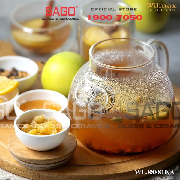  Wilmax England 888810/A - Bình Trà Thủy Tinh Wilmax Thermo Tea Pot 950ml | Thủy Tinh Cao Cấp Chịu Nhiệt 