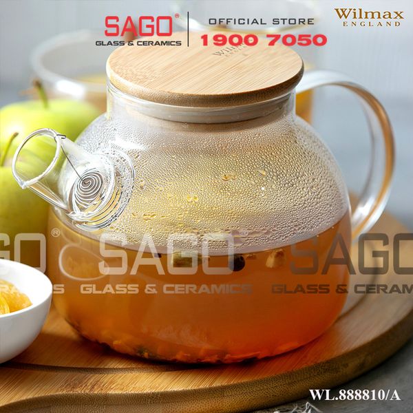  Wilmax England 888810/A - Bình Trà Thủy Tinh Wilmax Thermo Tea Pot 950ml | Thủy Tinh Cao Cấp Chịu Nhiệt 