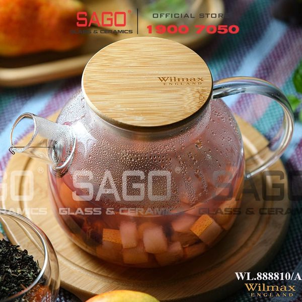  Wilmax England 888810/A - Bình Trà Thủy Tinh Wilmax Thermo Tea Pot 950ml | Thủy Tinh Cao Cấp Chịu Nhiệt 