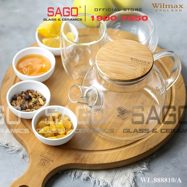  Wilmax England 888810/A - Bình Trà Thủy Tinh Wilmax Thermo Tea Pot 950ml | Thủy Tinh Cao Cấp Chịu Nhiệt 