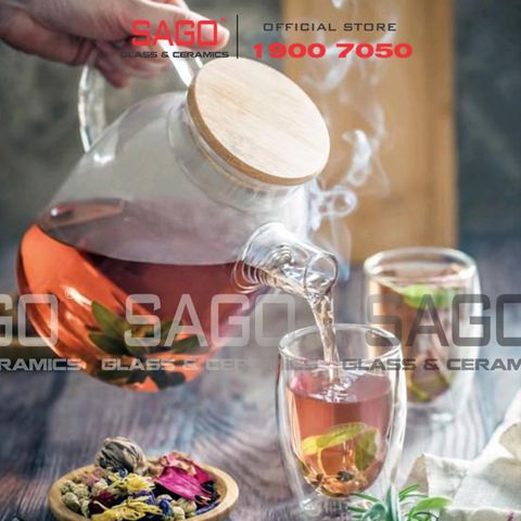  Wilmax England 888811/A - Bình Trà Thủy Tinh Wilmax Thermo Tea Pot 1600ml | Thủy Tinh Cao Cấp Chịu Nhiệt 