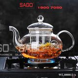  Wilmax England 888812/A - Bình Trà Thủy Tinh Wilmax Thermo Tea Pot 620ml | Thủy Tinh Cao Cấp Chịu Nhiệt 