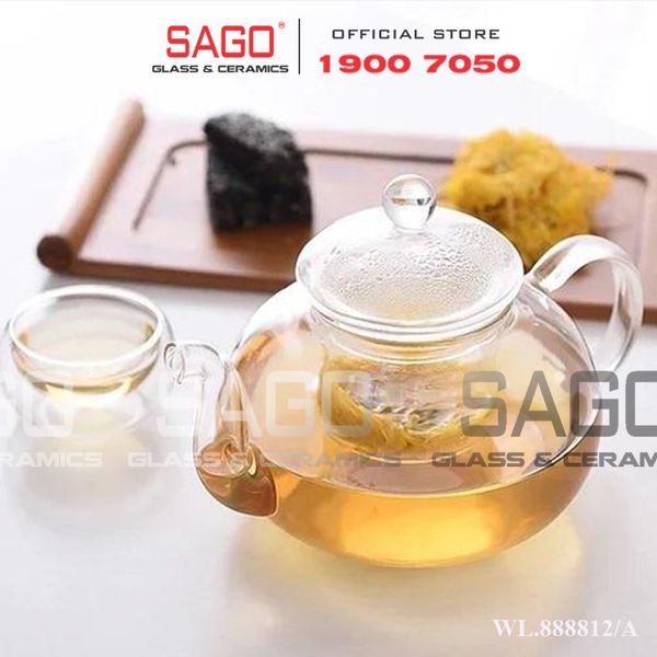  Wilmax England 888812/A - Bình Trà Thủy Tinh Wilmax Thermo Tea Pot 620ml | Thủy Tinh Cao Cấp Chịu Nhiệt 