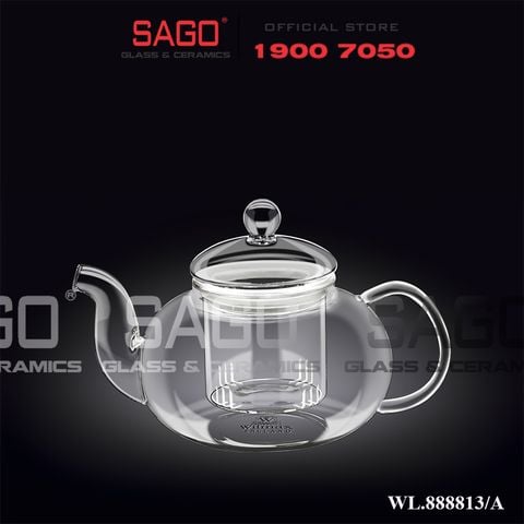  Wilmax England 888813/A - Bình Trà Thủy Tinh Wilmax Thermo Tea Pot 770ml | Thủy Tinh Cao Cấp Chịu Nhiệt 