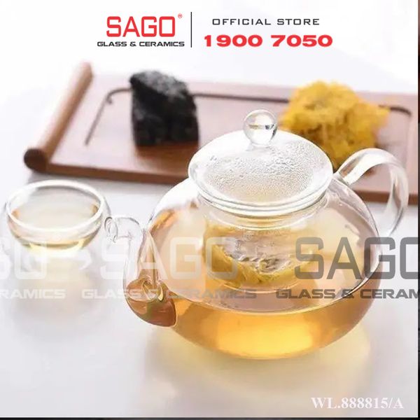  Wilmax England 888815/A - Bình Trà Thủy Tinh Wilmax Thermo Tea Pot 1200ml | Thủy Tinh Cao Cấp Chịu Nhiệt 