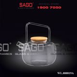  Wilmax England 888819/A - Bình Trà Thủy Tinh Wilmax Thermo Tea Pot 600ml | Thủy Tinh Cao Cấp Chịu Nhiệt 