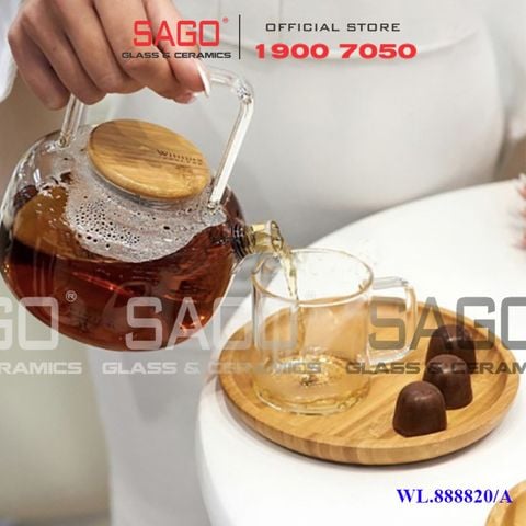  Wilmax England 888820/A - Bình Trà Thủy Tinh Wilmax Thermo Tea Pot 800ml | Thủy Tinh Cao Cấp Chịu Nhiệt 