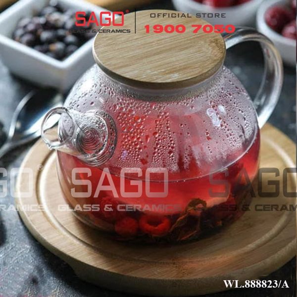  Wilmax England 888823/A - Bình Trà Thủy Tinh Wilmax Thermo Tea Pot 1000ml | Thủy Tinh Cao Cấp Chịu Nhiệt 