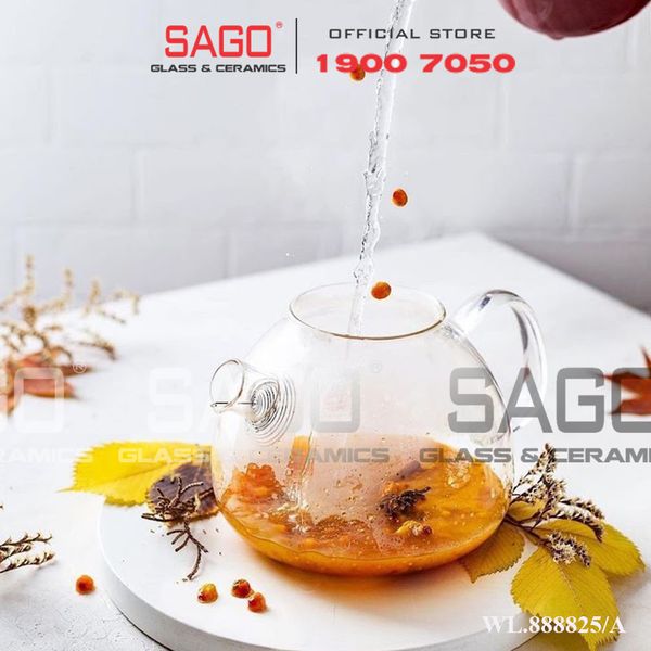  Wilmax England 888825/A - Bình Trà Thủy Tinh Wilmax Thermo Tea Pot 1500ml | Thủy Tinh Cao Cấp Chịu Nhiệt 