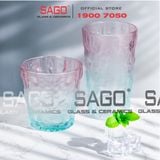  Deli KB047-1P - Ly Thủy Tinh Deli Soda Lime Pink Rock Glass 260ml | Thủy Tinh Cao Cấp 