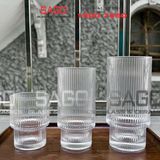  INS 208T - Ly Thủy Tinh Sọc 02 Tầng INS Stripes Rock Glass 180ml | Thủy Tinh Cao Cấp 