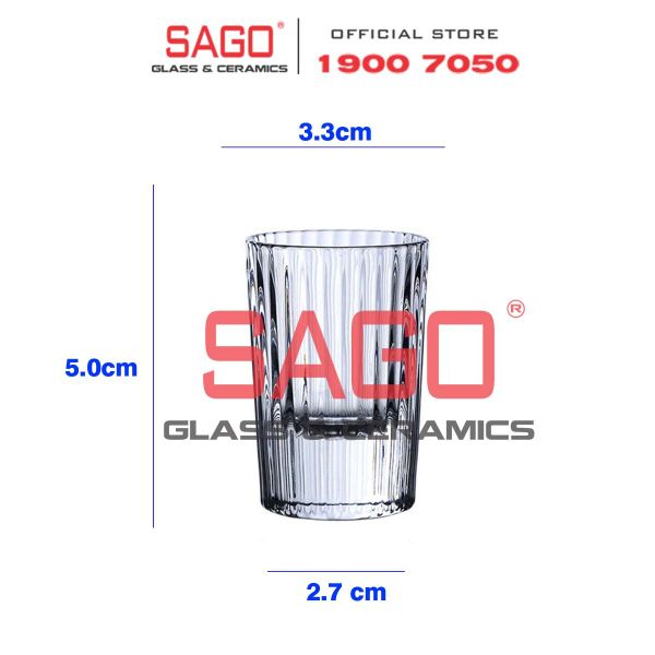  King Dealay JX5024 - Ly Thủy Tinh King Dealay Strip shot glass 15ml | Thủy tinh Cao Cấp 