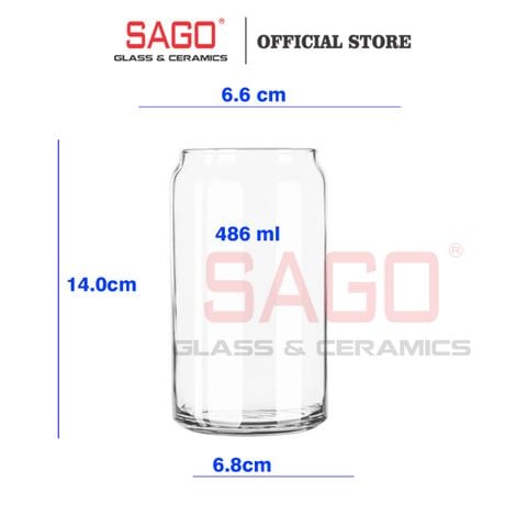  King Dealay JX.YLG - Ly Thủy Tinh King Dealay Can Glass 486ml | Thủy tinh Cao Cấp 