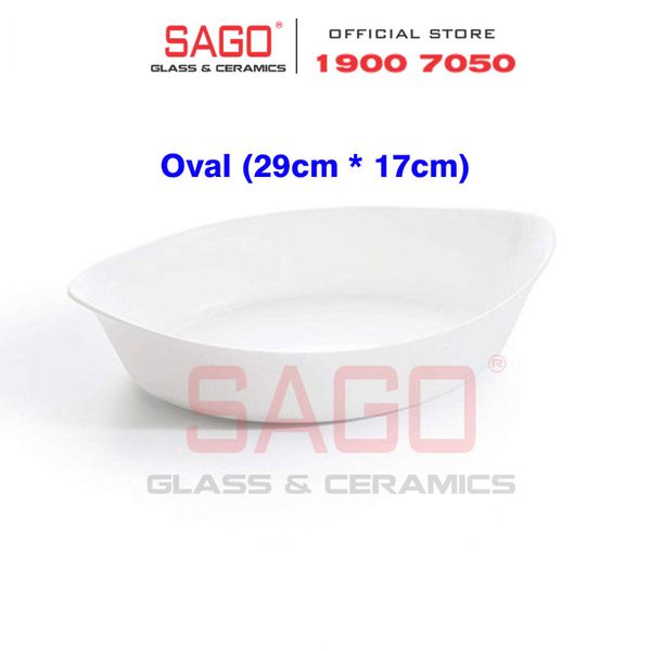  Luminarc N3567 - Khay Nướng Thủy Tinh Luminarc Smart Cuisine Oval (29cm * 17cm) | Thủy Tinh Trắng Sữa Cao Cấp , Nhập Khẩu Pháp 
