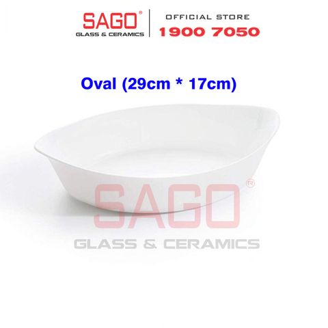  Luminarc N3567 - Khay Nướng Thủy Tinh Luminarc Smart Cuisine Oval (29cm * 17cm) | Thủy Tinh Trắng Sữa Cao Cấp , Nhập Khẩu Pháp 