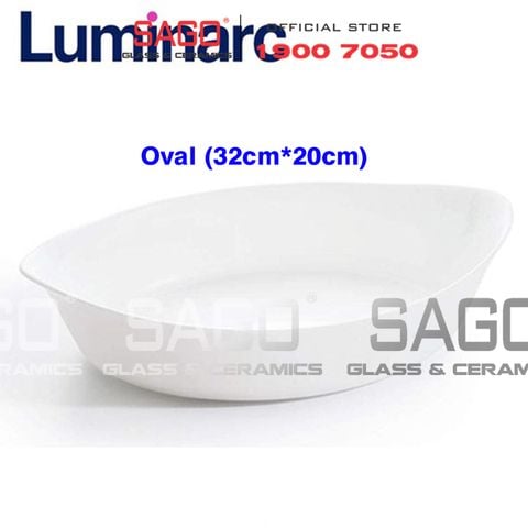  Luminarc N3083 - Khay Nướng Thủy Tinh Luminarc Smart Cuisine Oval (32cm * 20cm) | Thủy Tinh Trắng Sữa Cao Cấp , Nhập Khẩu Pháp 