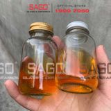  Chai Thủy tinh Tròn 150ml Nắp Nhôm | Tùy Chọn Màu Nắp 