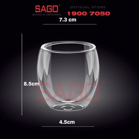  Wilmax England 888760/A - Ly Thủy Tinh 2 Lớp Wilmax Thermo 200ml | Thủy Tinh Cao Cấp Chịu Nhiệt 