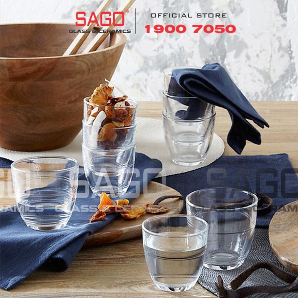  DURALEX D1017A - Ly Thủy Tinh Cường Lực Duralex Gigogne Rock Glass 220ml | Nhập Khẩu Pháp 